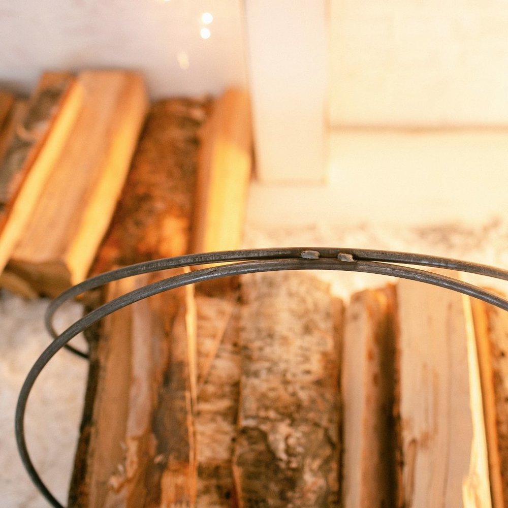 Handcrafted Steel Firewood Ring - 24" Diameter - Picture 2 of 4